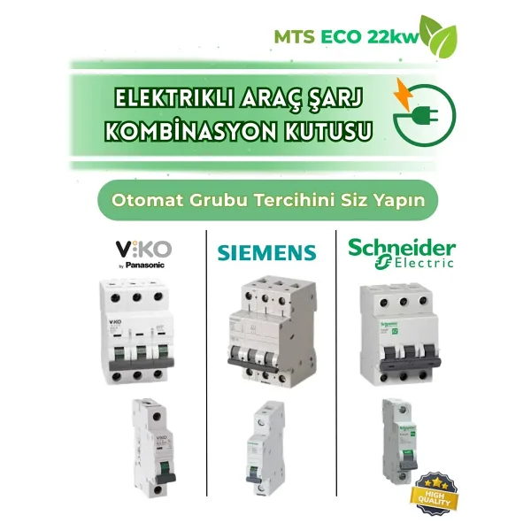 Mtsevcharger 7.4Kw Schneider 60 40 20 Cm Kombinasyon Panosu Kutusu Elektrikli Araç Şarj Cihazı Tesla Mavi Adaptör