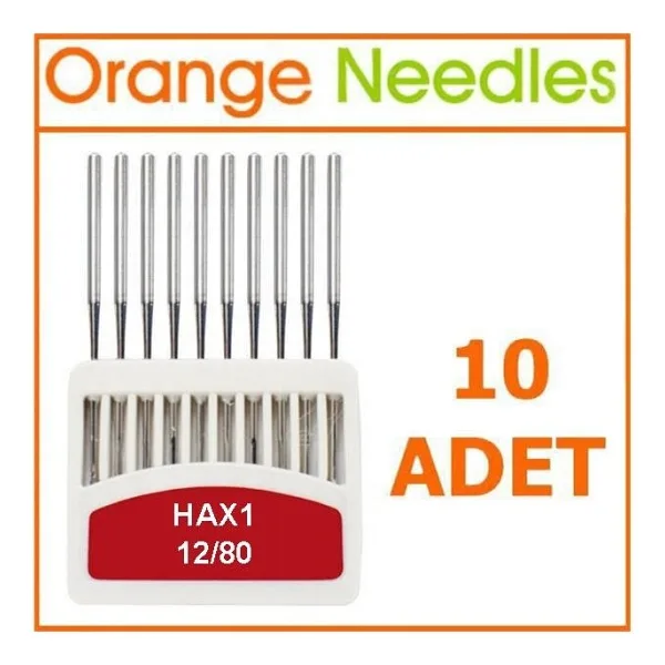 Orange Hax1 Ev Tipi Dikiş Makina Iğnesi 12-14-16 Numara 30 Adet