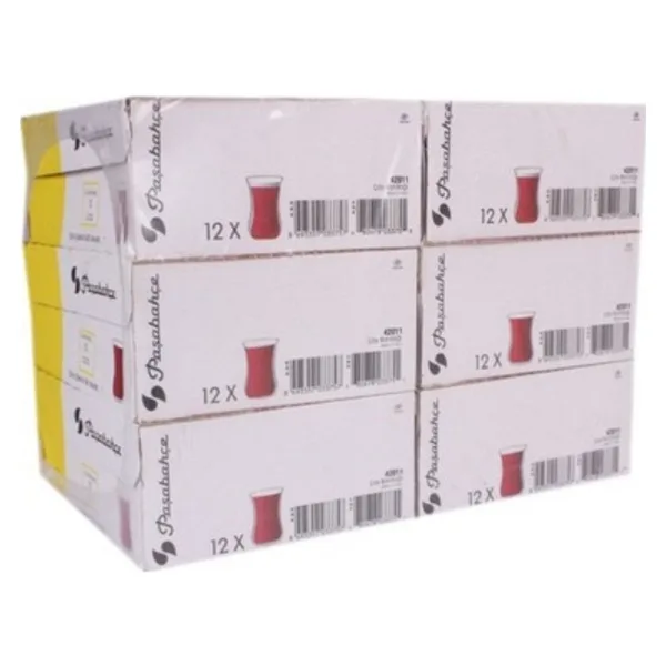 Paşabahçe 42011 Düz Çay Bardağı 85 cc 72 Adet - Şeffaf
