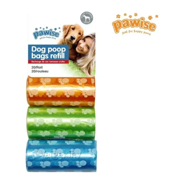 Pawise Köpek Dışkı Poşeti 3 Rulo (20'li)