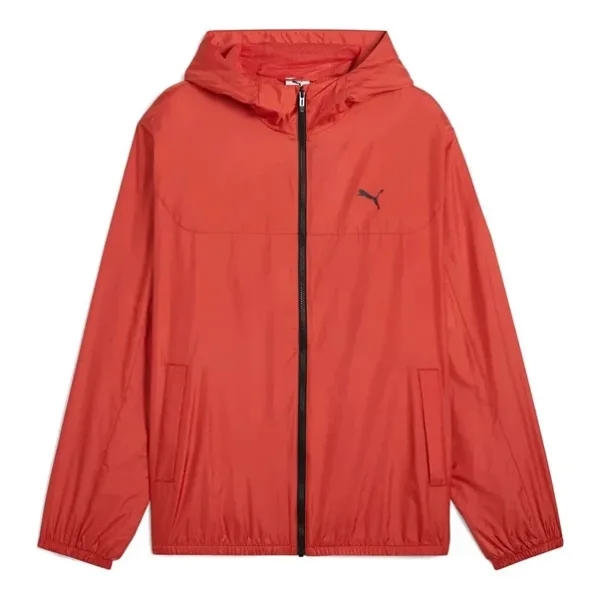 Puma Essentials 684625-15 Kapüşonlu Kırmızı Erkek Rüzgarlık