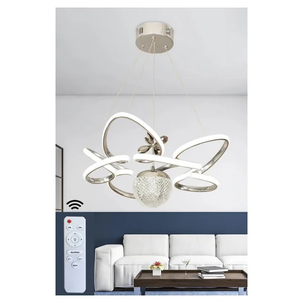 Ransom Kumandalı 3 Renk Modern Salon LED Avize