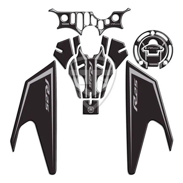 Redline Grafik Redlinegrafik R25 Uyumlu Yeni Kasa Tank Pad Set Gri Siyah