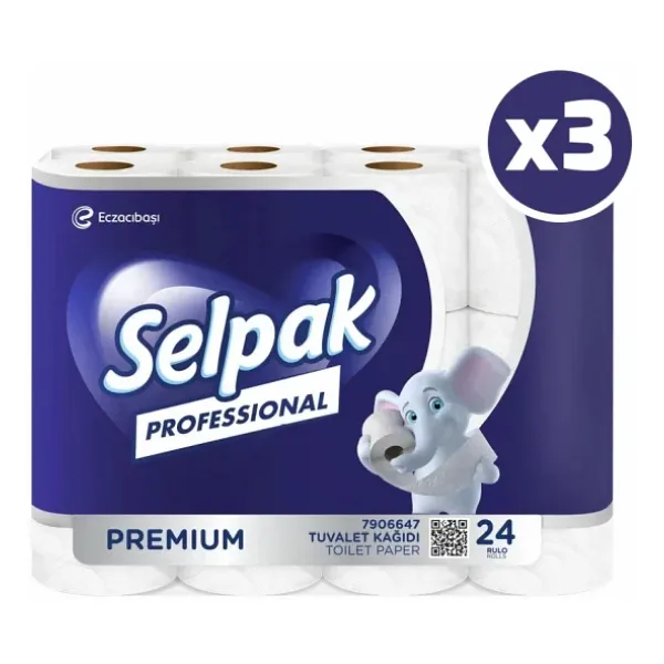 Selpak Professional Premium Tuvalet Kağıdı 3 x 24 Rulo