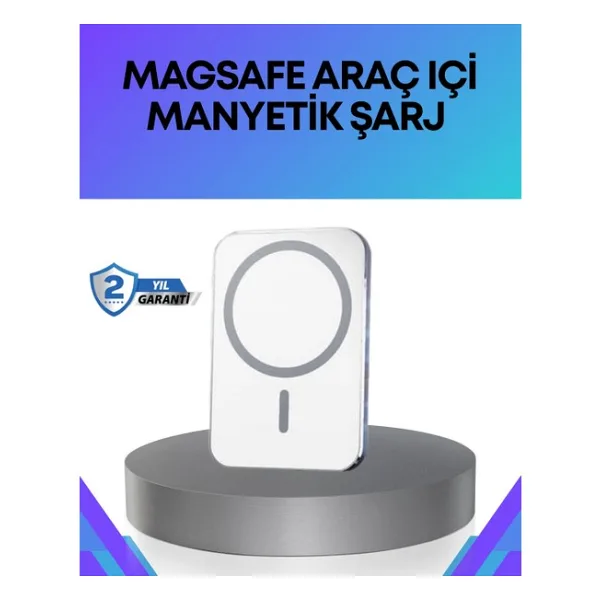 Shopwave 360° Döner Başlıklı Magsafe Araç Telefon Tutucu Hızlı Şarjlı - Çok Renkli