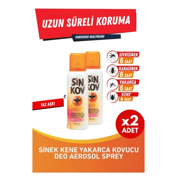 Sinkov Sivrisinek Kovucu Aerosol Sprey 100 ml 2 Adet