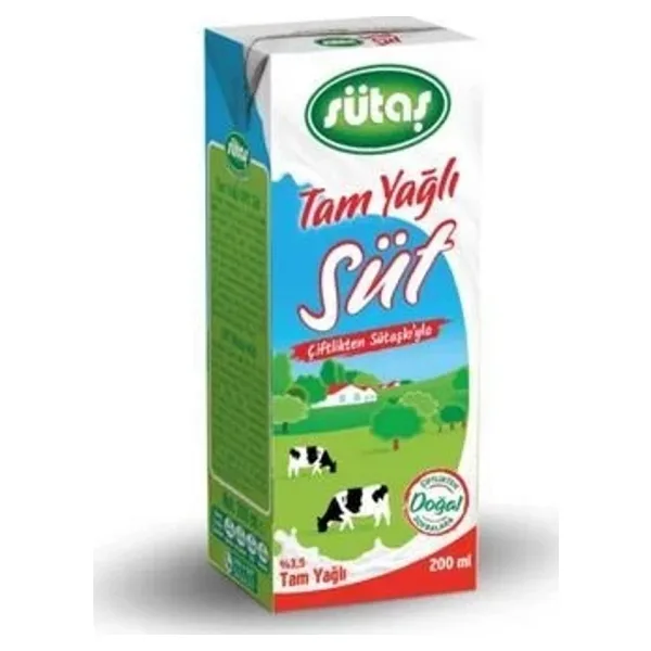 Sütaş Tam Yağlı Süt 200 ml