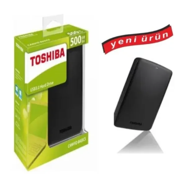 Toshiba Taşınabilir Disk - Taşınabilir Bellek - 500GB-USB 3.0 ve 2.0 - ( Kolay ve Hızlı Aktarım )