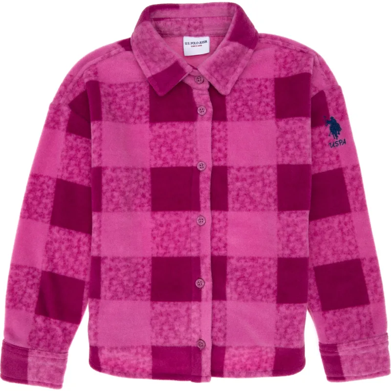 U.S. Polo Assn. Kız Çocuk Fuşya Örme Gömlek 50290702-VR023 - 4 - 5 Yaş