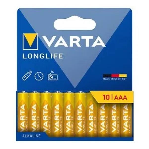 Varta Longlife 10'lu Alkalin AAA İnce Kalem Pil
