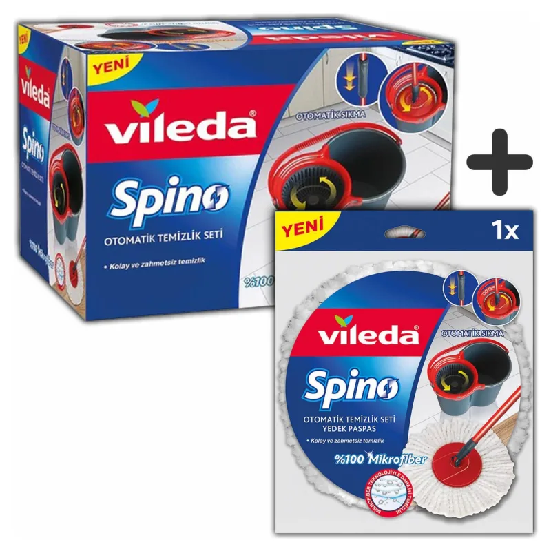 Vileda Spino Otomatik Temizlik Seti + Yedek Paspas