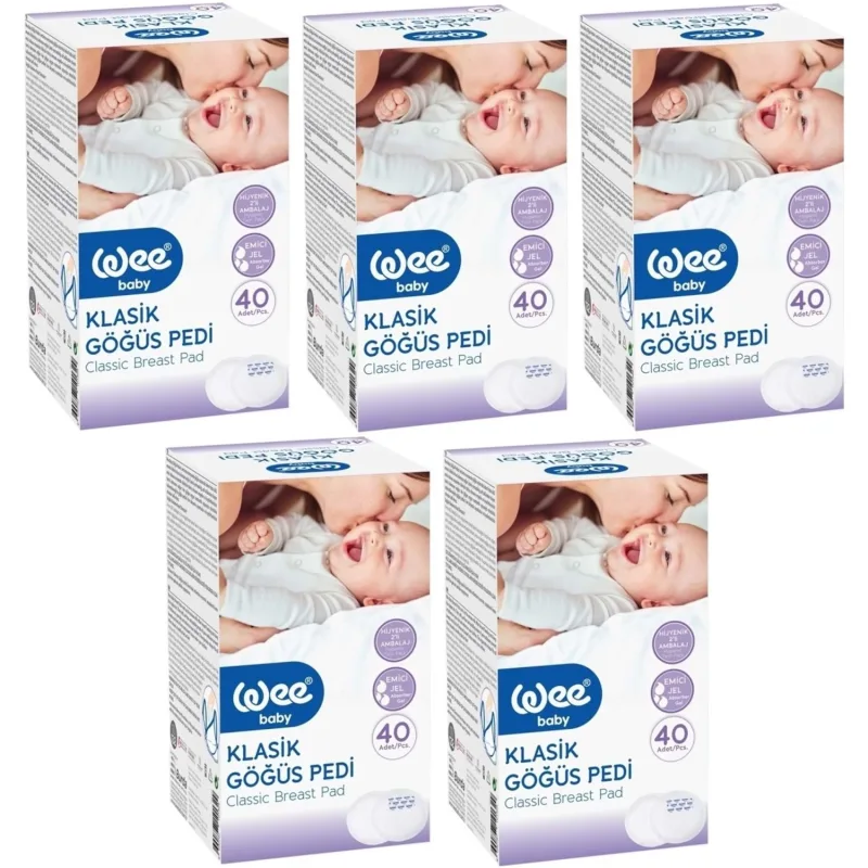 Wee Baby Klasik 40'lı 5 Paket Göğüs Pedi