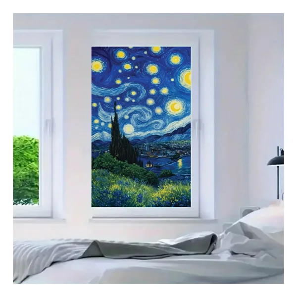 WINK FOL Cam Vitray Folyo, Kendinden Yapışkanlı, Desenli Buzlu Cam Folyo 61x100 cm
