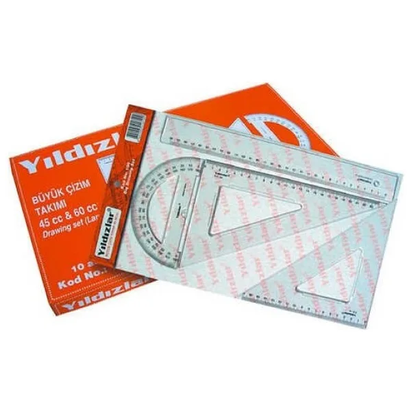 Yıldızlar Çizim Takımı 20 Cm Cetvelli