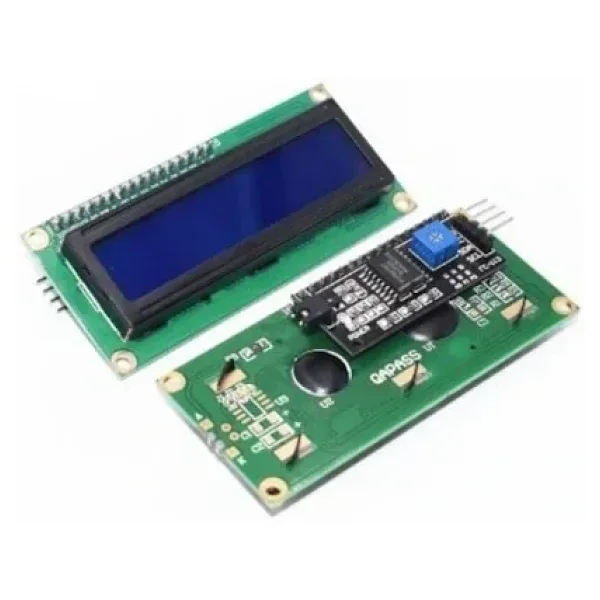 2x16 LCD - LCD1602 Mavi Ekran + IIC/I2C Arayüz Modülü