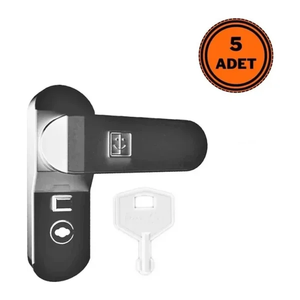 5 Adet Penkid Pvc Çocuk Emniyet Kilidi Anahtarlı Antrasit