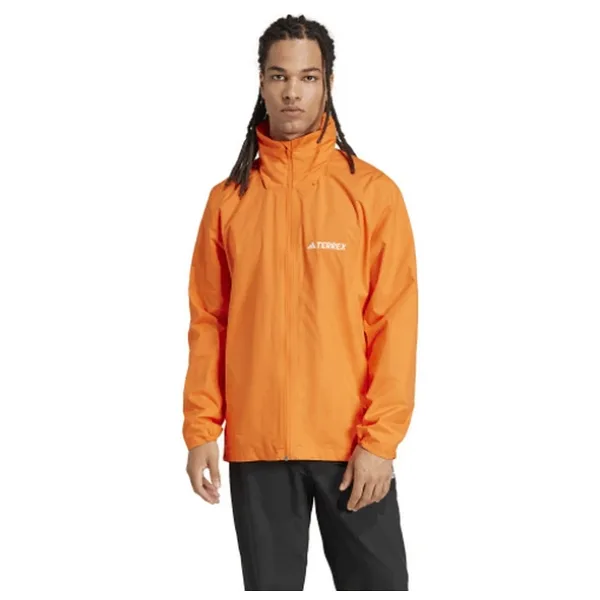 Adidas Multi Essentials 2L JM8696 Kapüşonlu Turuncu Erkek Yağmurluk