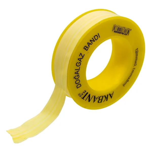Akbant 505306 Sarı Doğalgaz Teflon Bant (Gazlar Için) 12Mm X 8Mt (553623049)