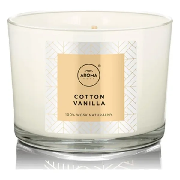 Aroma Home Elegance Kokulu Mum Cotton Vanilla 115gr.