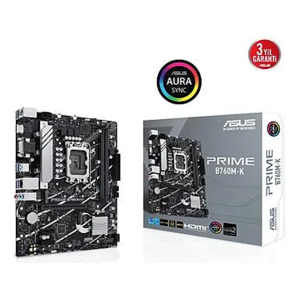 Asus Prime B760M-K Intel LGA1700 DDR5 Micro ATX Anakart