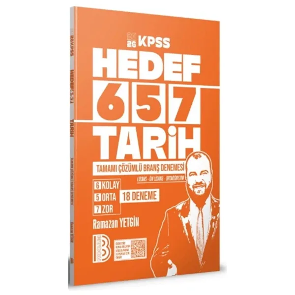 Benim Hocam Yayınları 2026 KPSS Lisans Önlisans Ortaöğretim Hedef 657 Tarih Çözümlü 18 Deneme