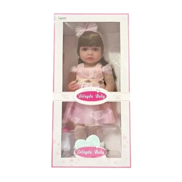 Biberonlu Sesli Et Bebek 55 Cm - Büyük Boy Aksesuar Setli Gerçekçi Oyuncak