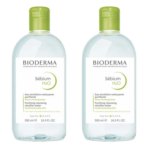 Bioderma Sebium H2O Micellar 500 ml 2 Adet Yüz Temizleme Suyu