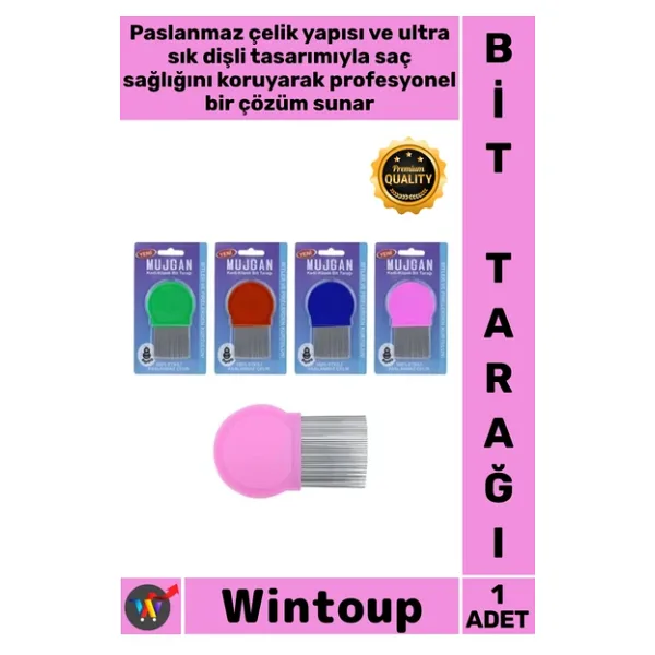 #BitTarağı Profesyonel Metal Sık Dişli Paslanmaz Çelik Hijyenik Etkili Saç Temizliği Bit Tarağı Uzun