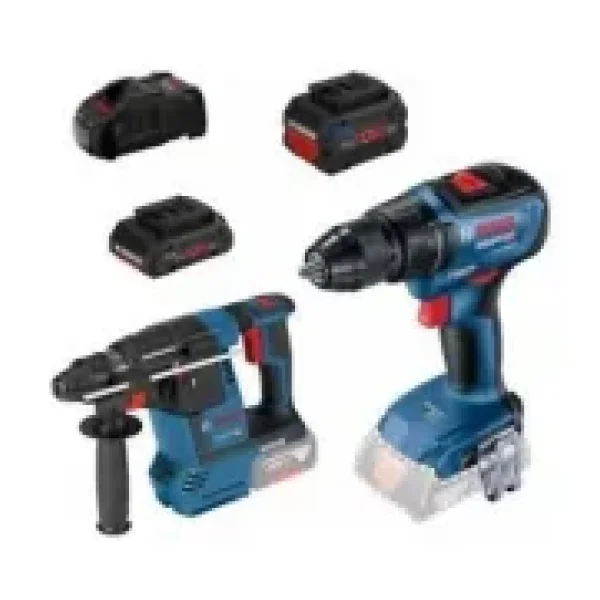 Bosch GBH 18V-26 Kırıcı-Delici + GSR 18V-50 Vidalama 4 Ah + 8 Ah Akülü El Aletleri Seti