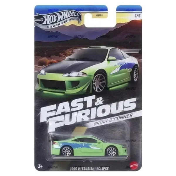 Brian O'Conner Seti 1/5 - Hot Wheels 1995 Mitsubishi Eclipse (1/64) Fast & Furious