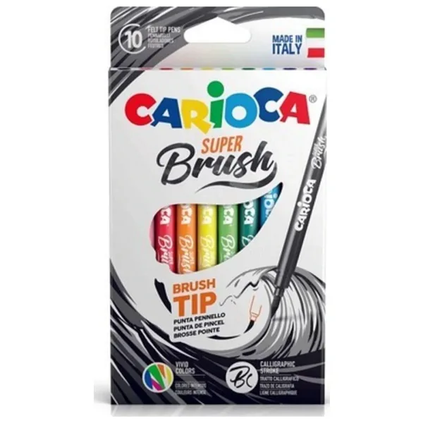 Carioca Süper Brush 10'lu Keçeli Kalem Seti