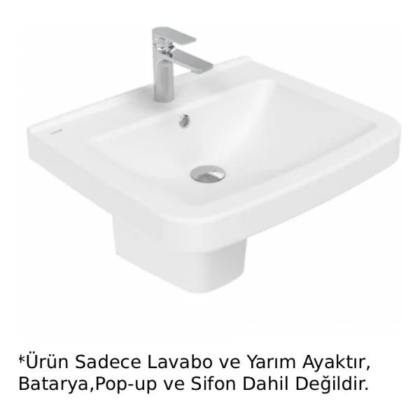 Creavit Lara LR060 60 cm Yarım Ayak Lavabo