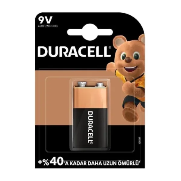 Duracell 6LR61/MN1604 9V Alkalin Pil