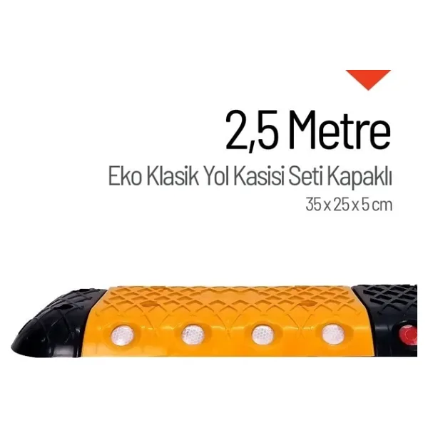 Eko Klasik Hız Kesici Set Kapaklı Plastik, Yol Kasisi 2,5 metre
