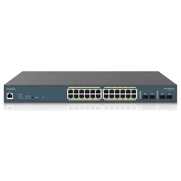 EnGenius EWS7928P-FIT 24 Port Gigabit PoE+ Yönetilebilir Switch | 410W PoE | 4x SFP Uplink