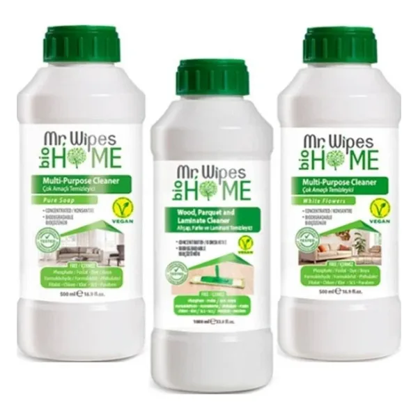 Farmasi Ahşap Parke Temizleyici 1000 ml + Temizleyici Çiçek Kokusu 500 ml + Temizleyici Beyaz Sabun 500 ml
