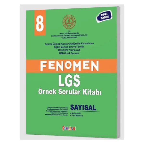 Fenomen Okul Yayınları 8. Sınıf LGS Meb Sayısal Örnek Sorular