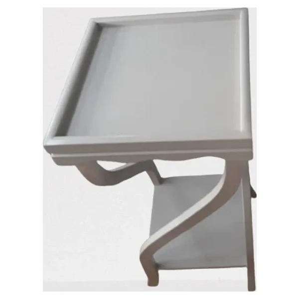 Fiskos Çiçeklik17645 4Ayak kare spiral Model MDF Parlak Ahşap ayak Parlak Beyaz