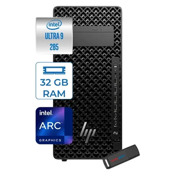 Hp Z2 Tower G1ı Intel Core Ultra 9 285K 32Gb Ddr5 4Tb Ssd Intel Arc Graphics Windows 11 Pro Taşınabilir Bilgisayar A2kx9esp12 + Zettausbbellek