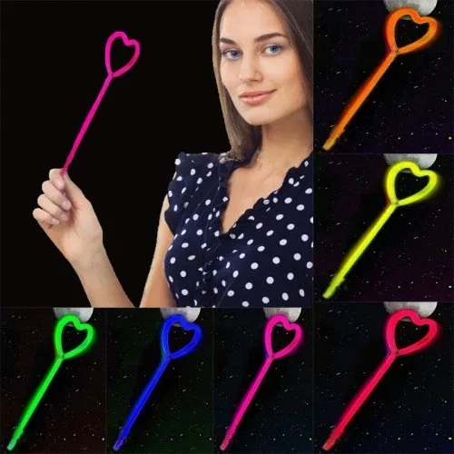 Kalp Şekili Glow Çubuk Seti 6 Adet