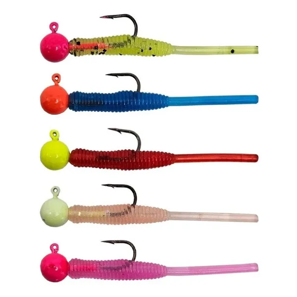 Kendo Hook Worm Cy091 Jighead+Lrf Silikonu 1.5Gr+4.5Cm