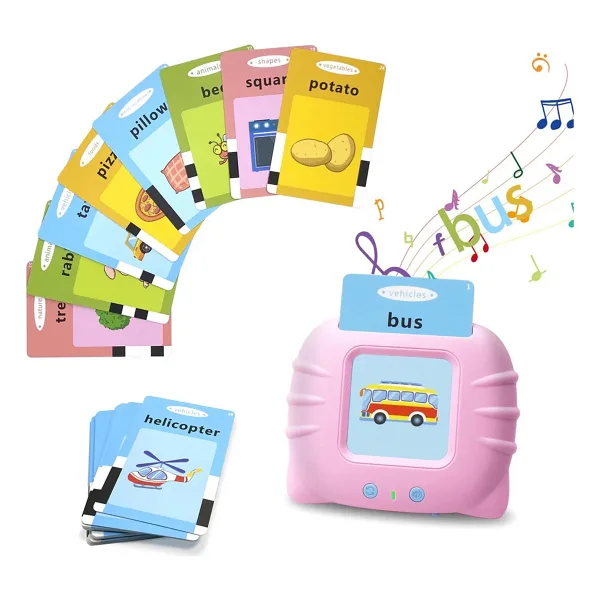 Learning Fun 224 Adet Flash Kart Şarjlı Sesli Eğitici Okul Öncesi Eğitim Dil Oyuncağı Ingilizce - Pembe
