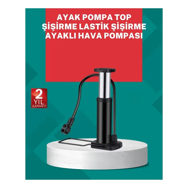 Manuel Ayak Pompası Extra Güçlü Lastik Şişirme Pompası