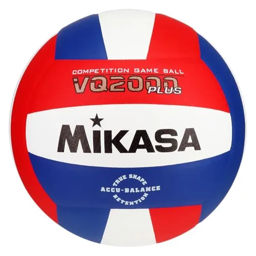 MIKASA VQ2000 Micro Cell Voleybol, VQ2000 Micro Cell Voleybol Topu (kırmızı/beyaz/mavi), VQ2000-ABD, kırmızı/beyaz/mavi, tek beden