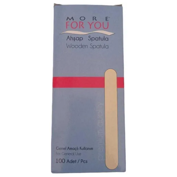 More For You Ahşap Ağda Spatulası 100 Adet Spatula