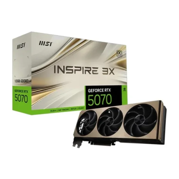 MSI RTX 5070 12G Inspire 3X OC G5070-12I3C 192 Bit GDDR7 12 GB Ekran Kartı