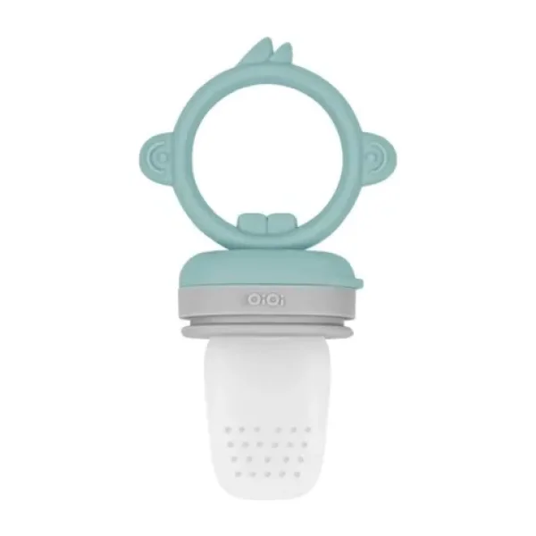 Nessiworld Silikon Püre Meyve Sebze Emziği Aqua Green / Powder Grey