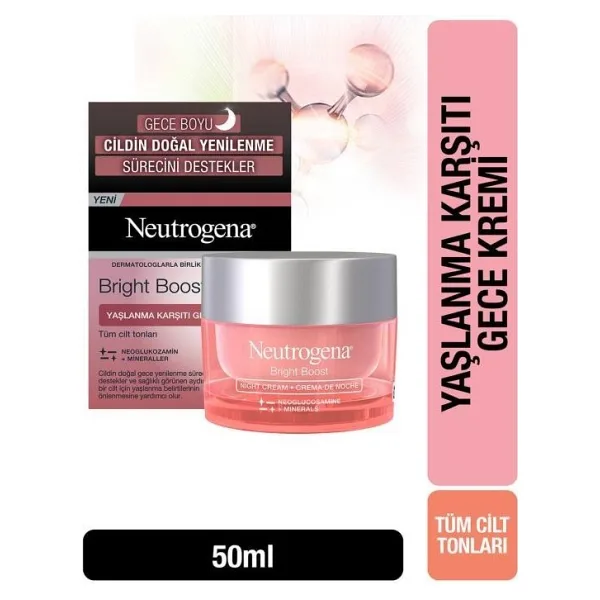 Neutrogena Bright Boost Yaşlanma Karşıtı Gece Kremi 50 ml