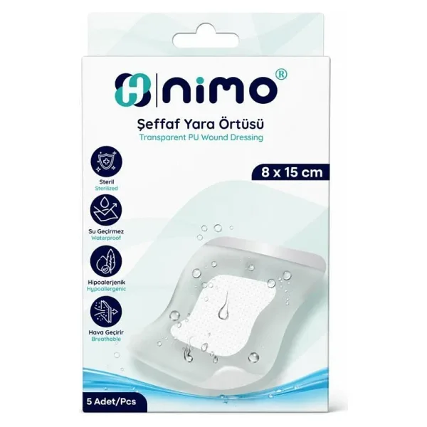 Nimo Şeffaf Yara Örtüsü 8X15 Cm 5Li