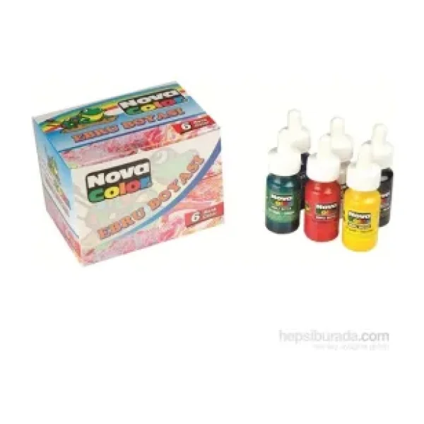 Nova Color 30 ml 6 Renk Ebru Boyası